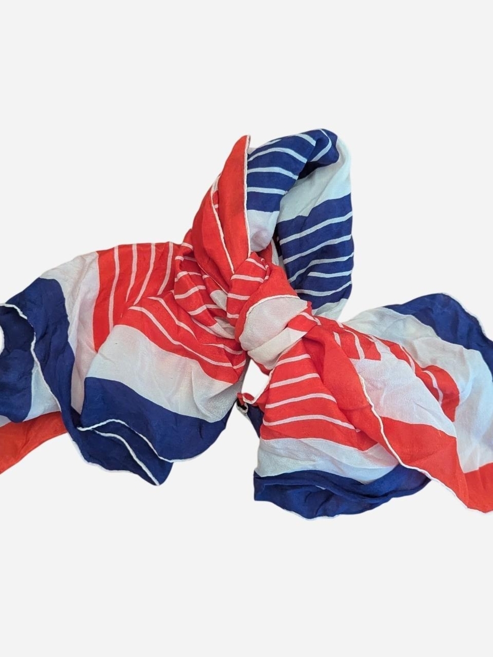 American Vintage Red, White & Blue Striped Nautical Scarf